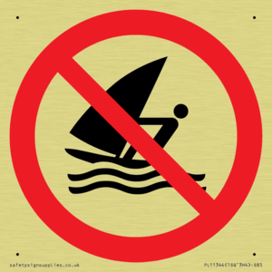Prohibition: No windsurfing